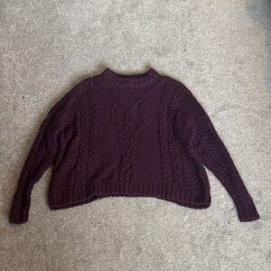 Aerie Deep Burgundy Sweater Women’s Size Small